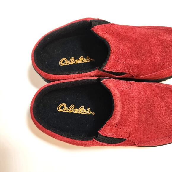 Cabela's Red Suede Slip-On Mule Clogs Women's SZ 6.5 - Picture 3 of 8